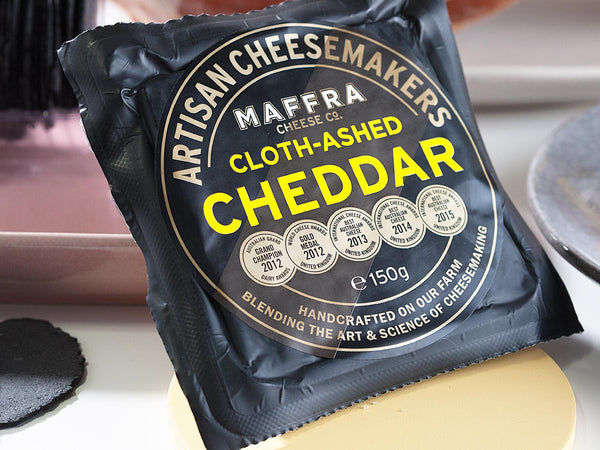 Cheese Society - Maffra Cloth Ashed Matured Cheddar - 150g