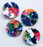 Made from 100% recycled single-use plastic- 'Colour-Bomb' Studs