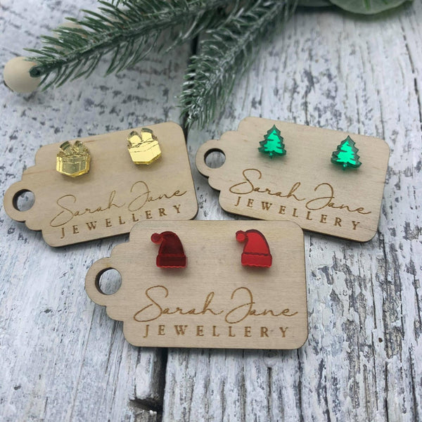 Handmade Christmas Earrings Pack - Gold