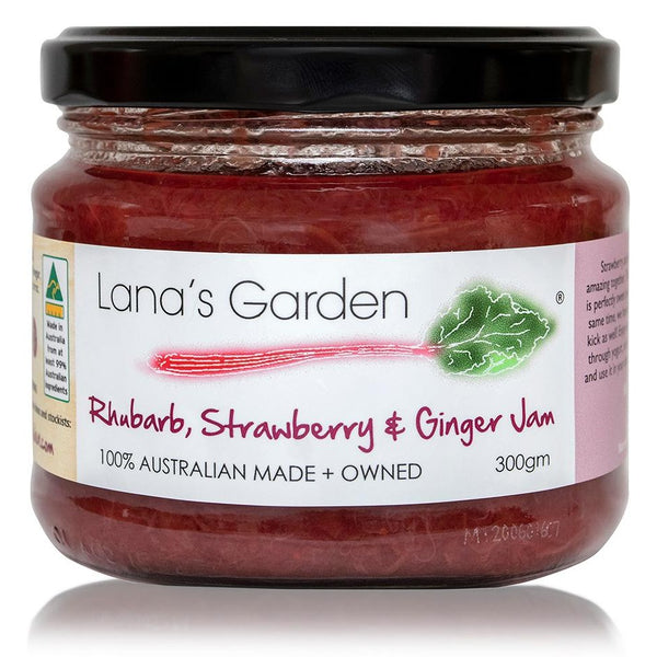 Rhubarb Strawberry and Ginger Jam