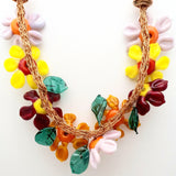 Handmade Flower Bead Necklace
