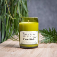 'Golden Wattle' Recycled Wine Bottle Candle