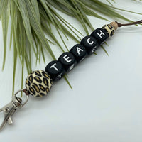 Handmade Silicone Bead "Teacher" Keyrings - Assorted Styles